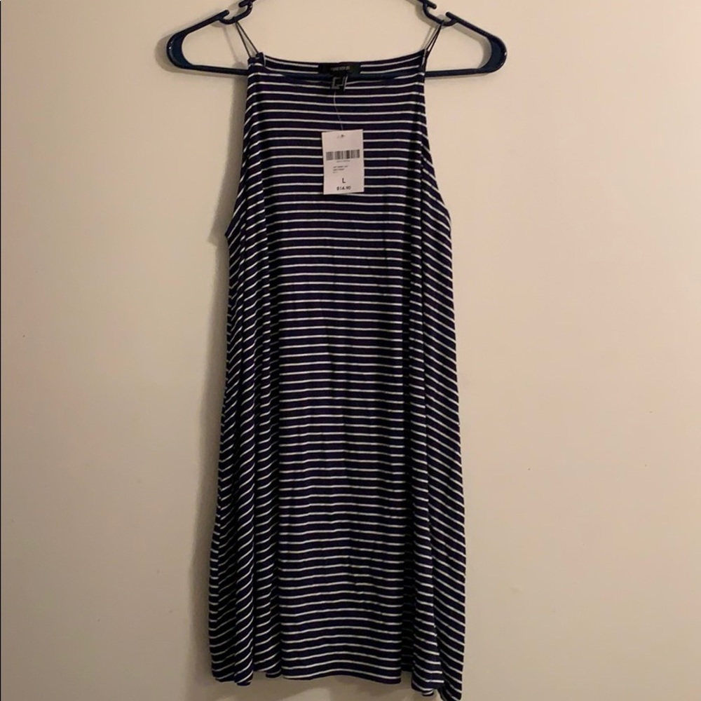 Forever 21. Navy and White Striped Dress. Size: L
